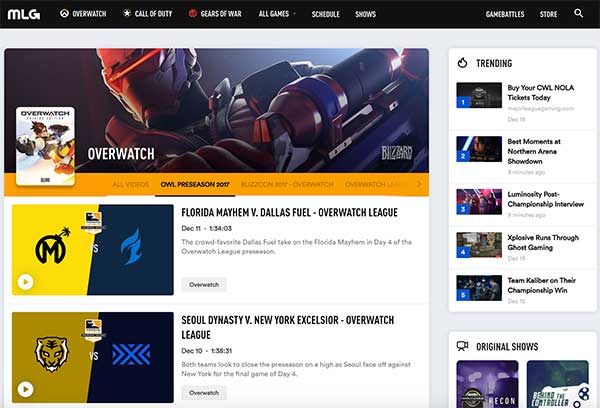 Watch Overwatch esports at MLG