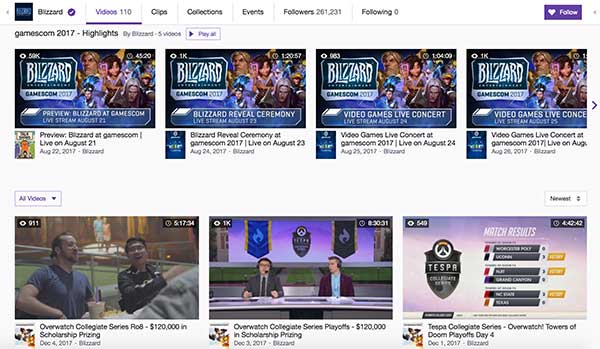 Overwatch League esports live streaming on Twitch